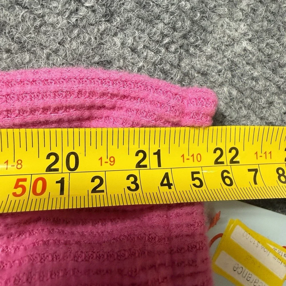 NWT Cat & Jack Girls Long Sleeve Cozy Waffle Knit Dress Pink Tiered Large 10/12